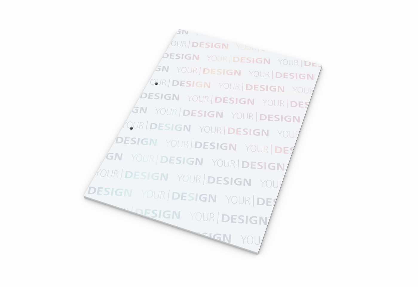 Schreibblock Seiten individuell gestaltbar, Papierformat/Abheftlochung DIN A4 / 2-fach, Blattanzahl 50
