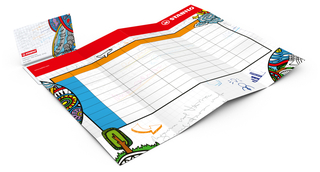Faltplan Concept-Card Small 85 × 55 mm Karton-Umschlag, Faltplan 50 Kacheln (385 × 235 mm)
