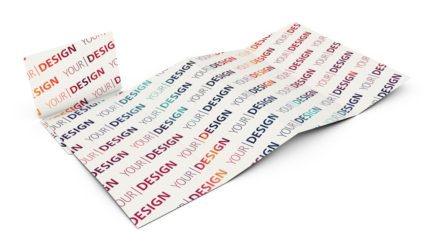 Faltplan Concept-Card Large RECYCLING 100 × 72 mm Naturkarton-Umschlag, Faltplan 24 Kacheln (368 × 192 mm)