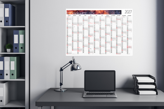 Wandplaner Cosmos 841 × 594 mm Jan. – Dez., Postoptimierung nein (plano)