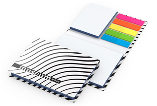 Haftnotiz-Set Budapest Bookcover White Bestseller, matt-individuell, Farbschnitt blau