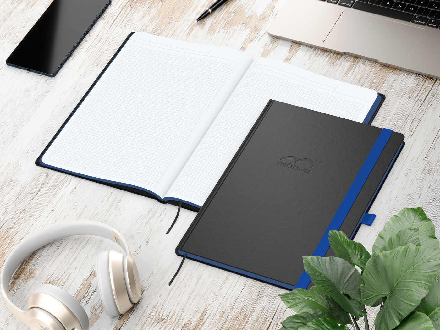 Notizbuch Color-Book Bestseller, A4, mittelblau