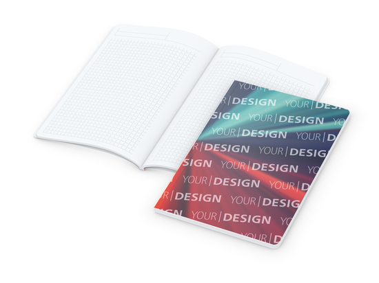 Notizbuch Copy-Book White Bestseller, A5, gloss-individuell