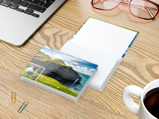 Haftnotiz-Set Dublin Bookcover White Bestseller, gloss-individuell