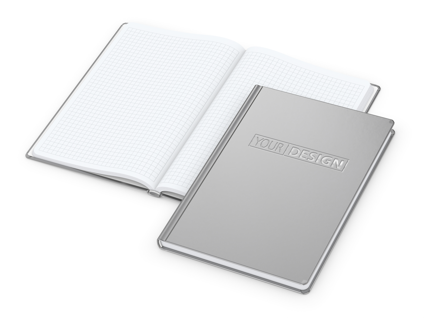 Notizbuch Easy-Book Basic Bestseller, A5, silber inkl. Silberprägung