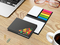 Haftnotiz-Set London Bookcover White Bestseller, matt-individuell, Farbschnitt schwarz
