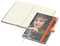 Notizbuch Match-Book Creme Bestseller, A5, Cover-Star, gloss-individuell, orange