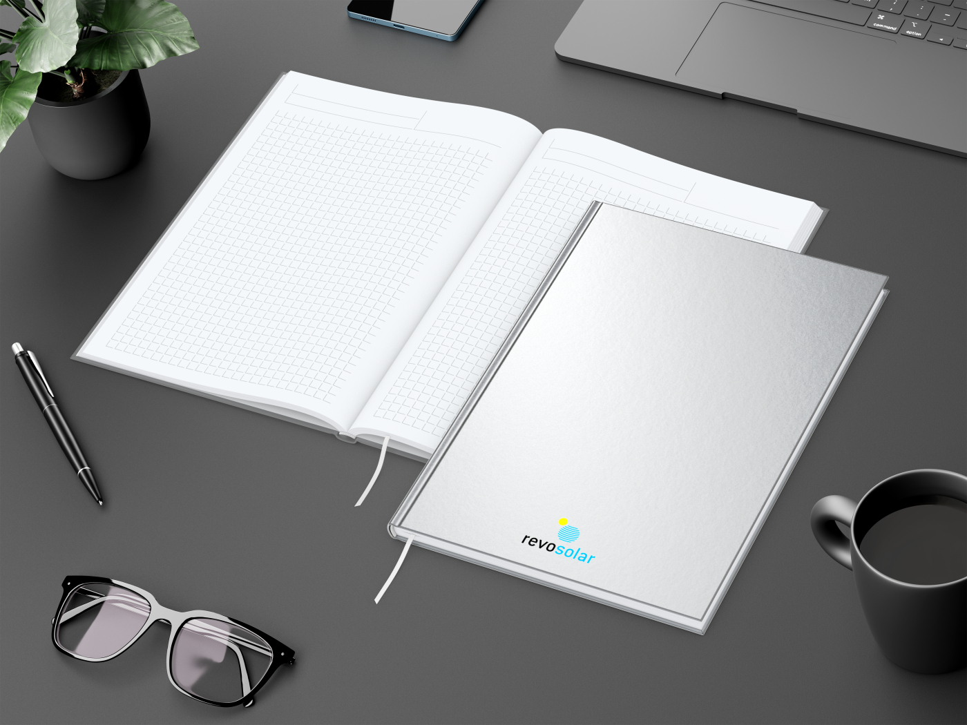 Notizbuch Memo-Book Bestseller, A4, matt-silber