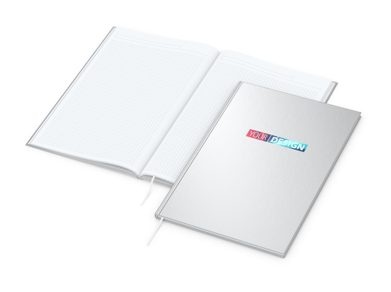 Notizbuch Memo-Book Bestseller, A4, matt-silber