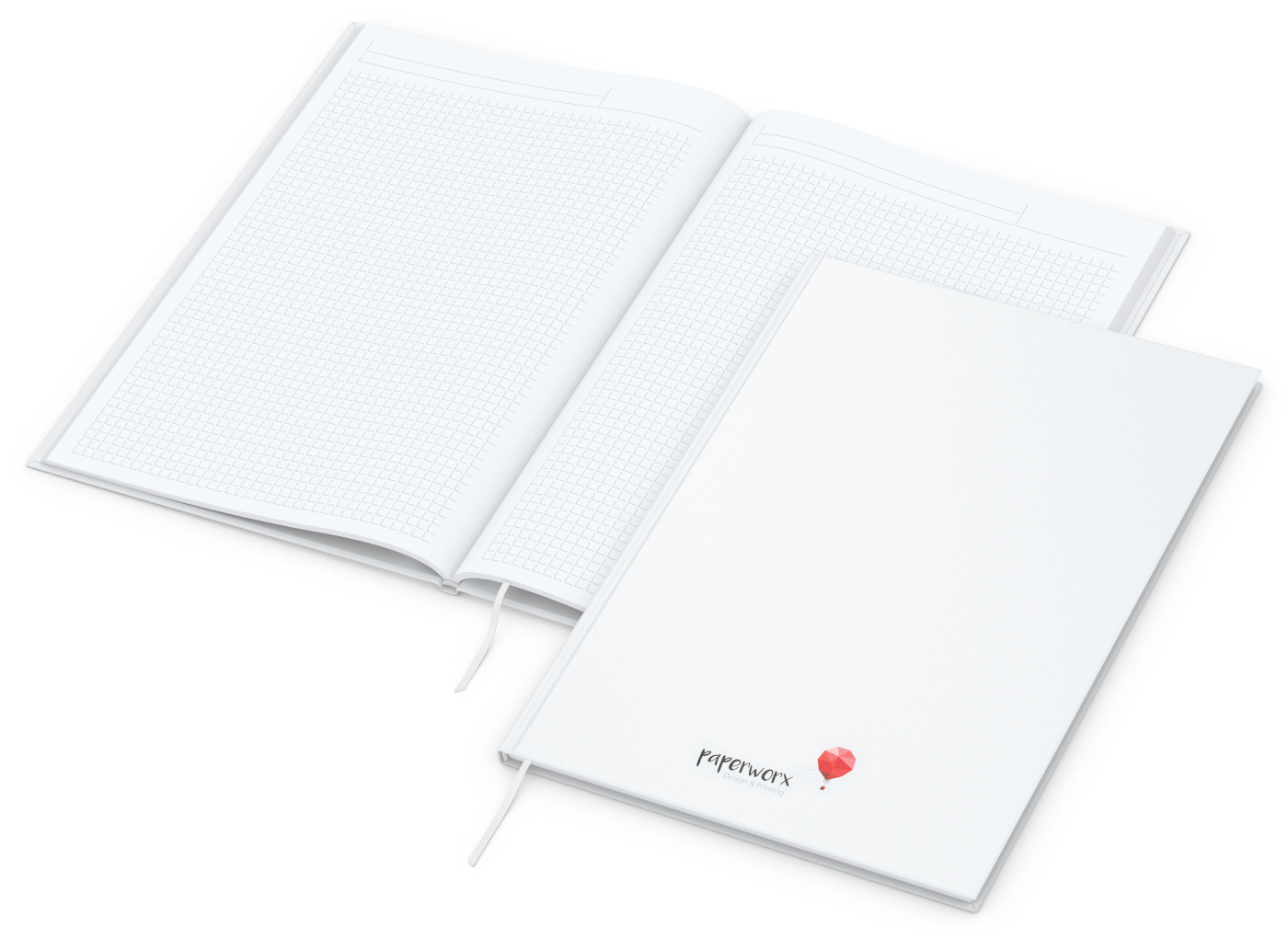 Notizbuch Memo-Book Bestseller, A4, matt-weiß