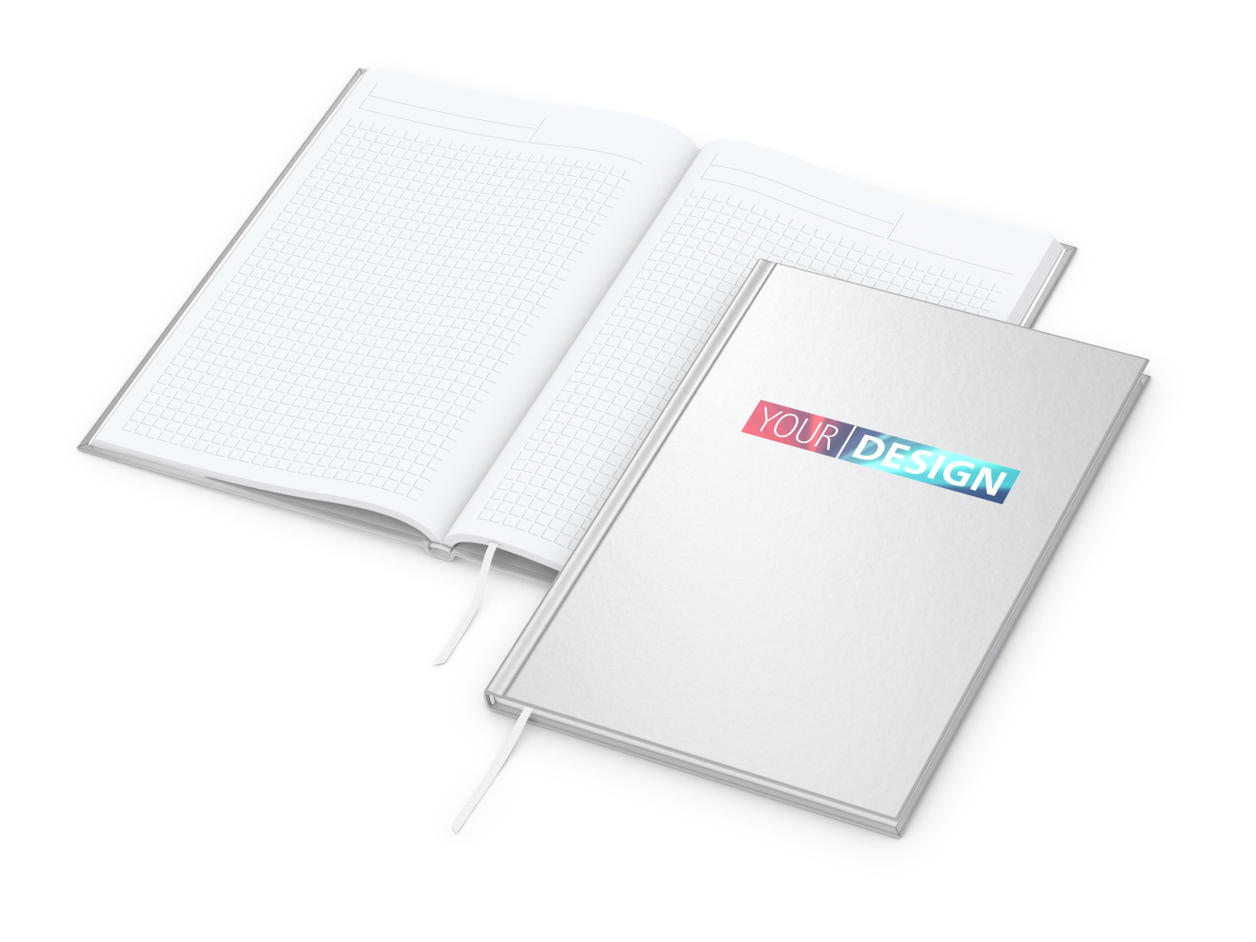 Notizbuch Memo-Book Bestseller, A5, matt-silber