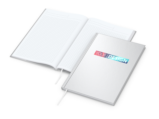 Notizbuch Memo-Book Bestseller, A5, matt-silber