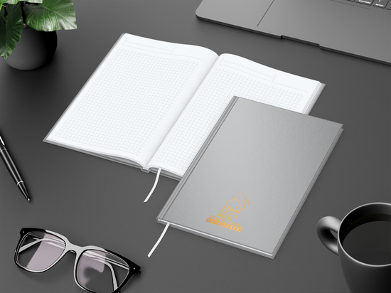 Notizbuch Memo-Book Bestseller, A5, matt-silber