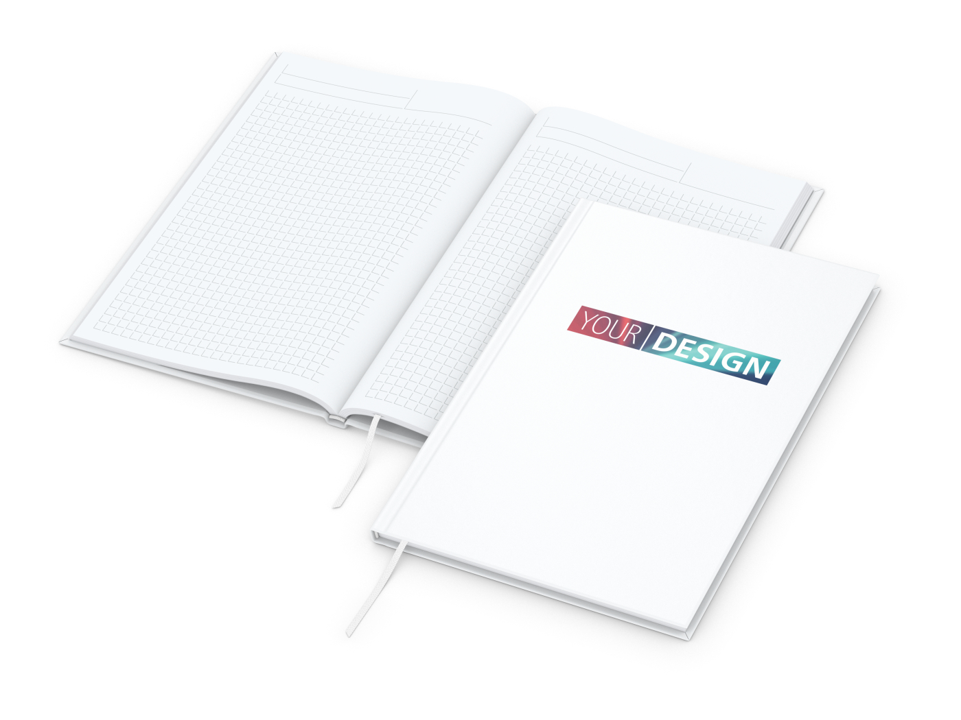Notizbuch Memo-Book Bestseller, A5, matt-weiß