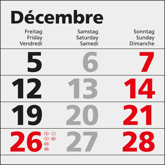 4-Monatskalender Mega 4 Bestseller (Einblatt)