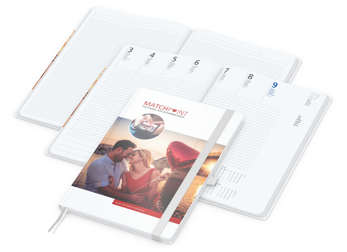 Wochenplaner Match-Hybrid White Bestseller, A4, Cover-Star matt, weiß