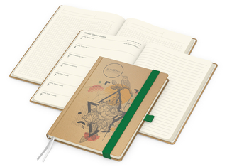 Wochenplaner Match-Hybrid Creme Bestseller, Natura braun-individuell, grün
