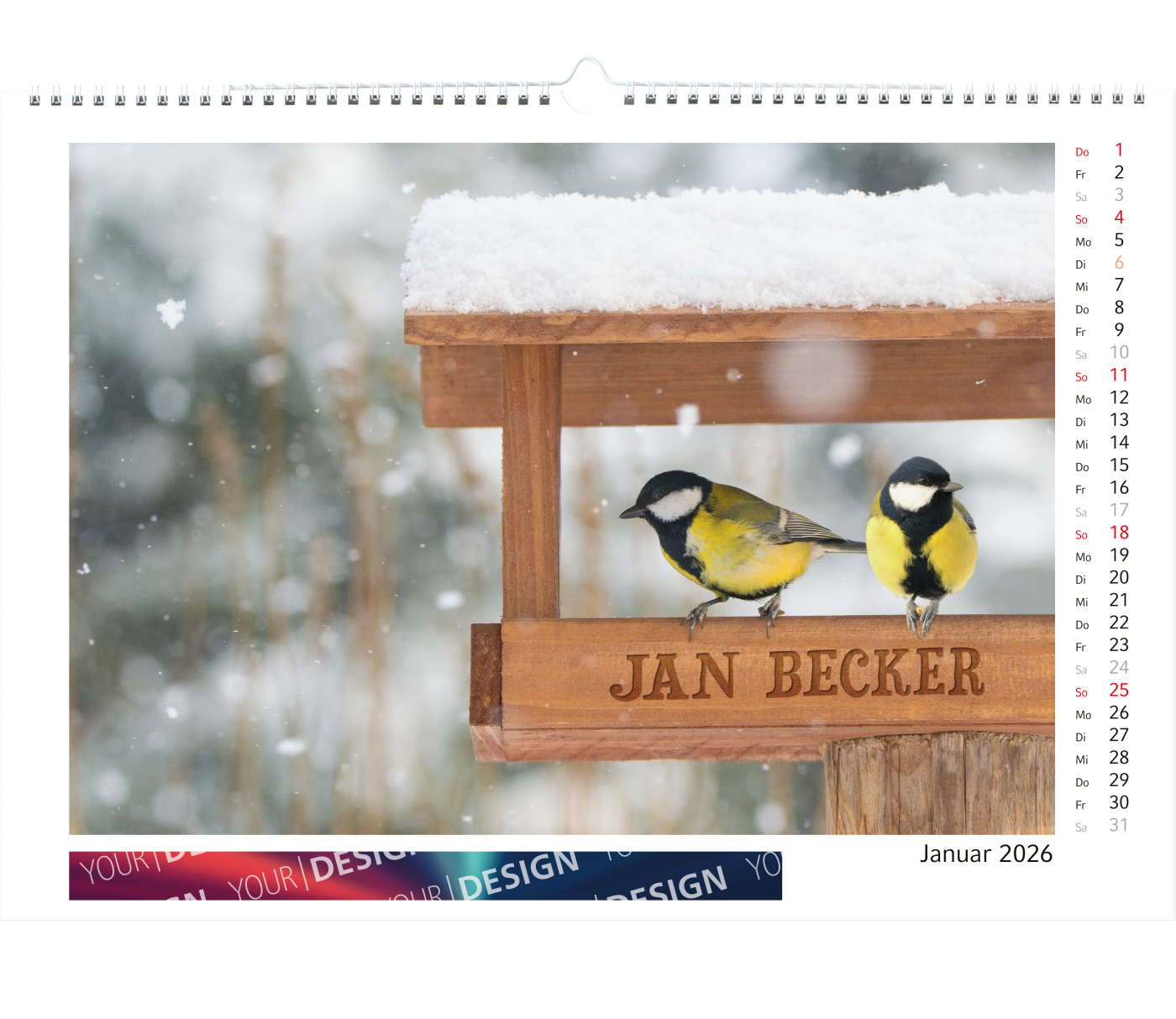 Bildkalender MagicPix Panorama Bestseller, A4-Plus (personalisiert)