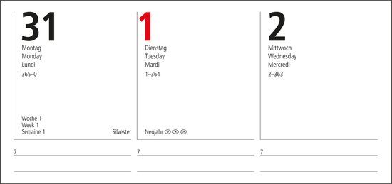 Wochenkalender Prestige Bestseller inkl. Goldprägung, dunkelblau