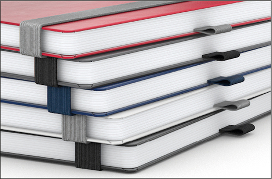 Notizbuch Vision-Book White Bestseller, A4, anthrazit inkl. Goldprägung
