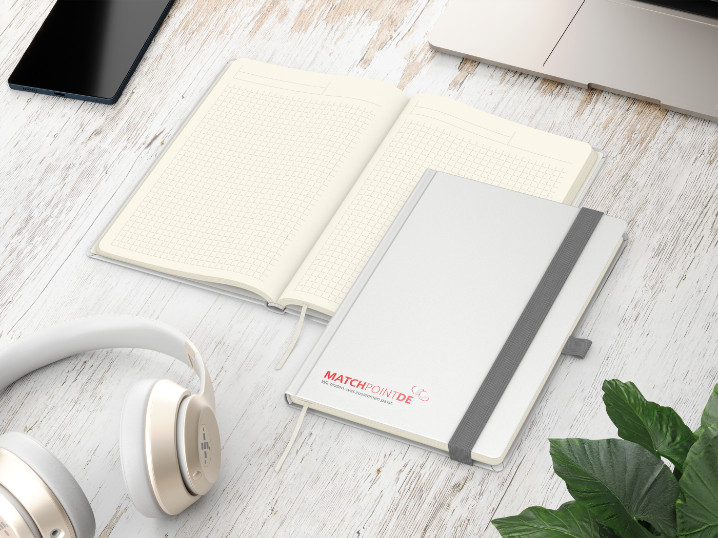 Notizbuch Vision-Book Creme Bestseller, A5, weiß