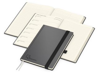 Wochenplaner Vision-Hybrid Creme Bestseller inkl. Prägung schwarz-glänzend
