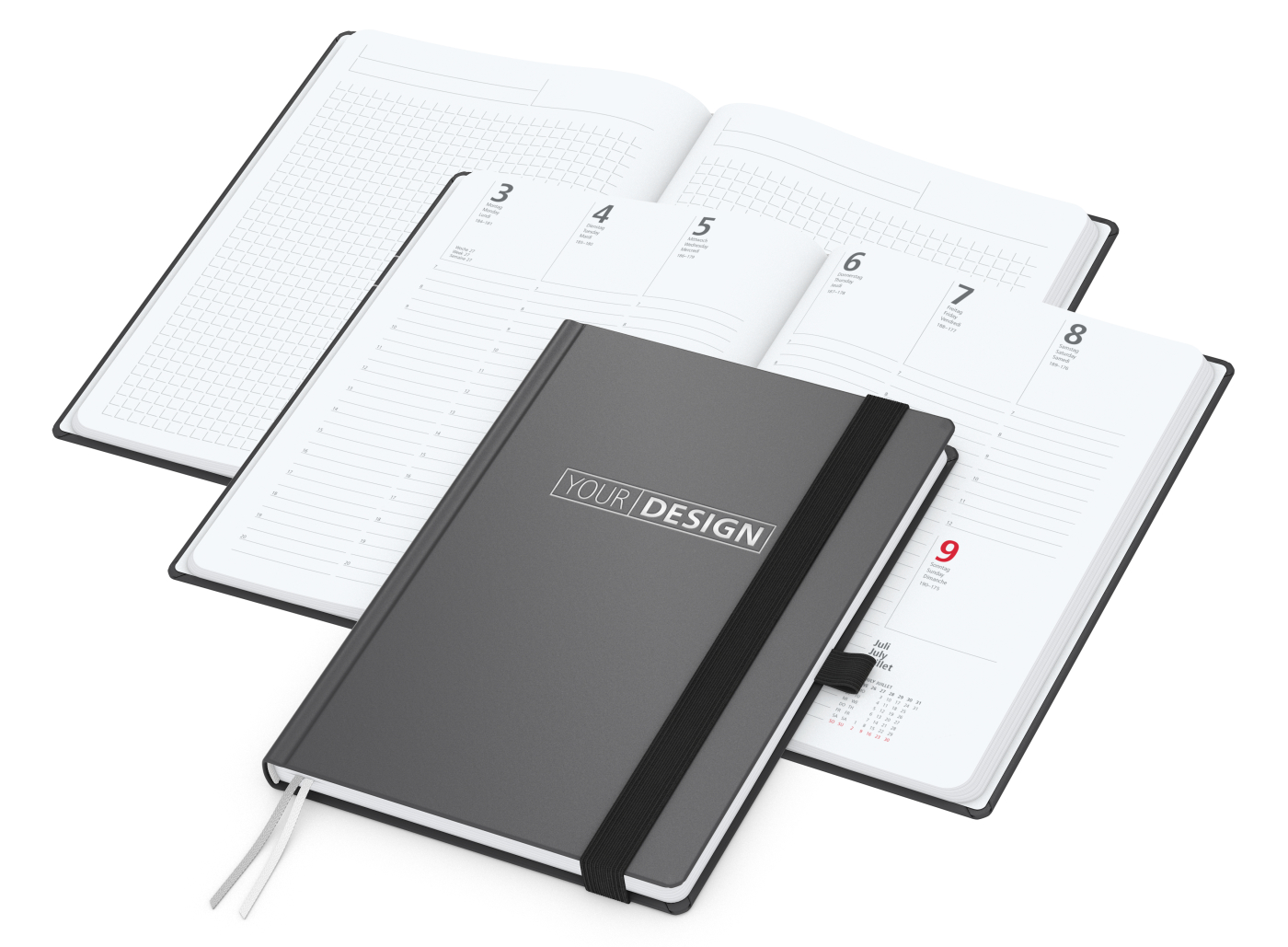 Wochenplaner Vision-Hybrid White Bestseller inkl. Silberprägung