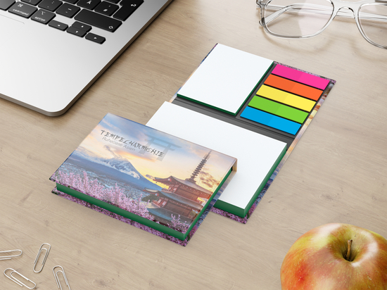 Haftnotiz-Set Wien Bookcover White Bestseller, gloss-individuell, Farbschnitt grün