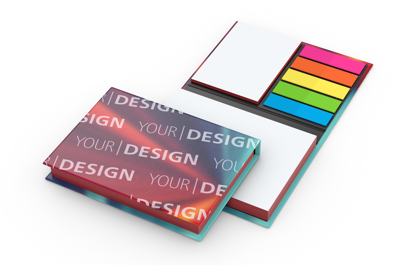 Haftnotiz-Set Wien Bookcover White Bestseller, matt-individuell, Farbschnitt rot