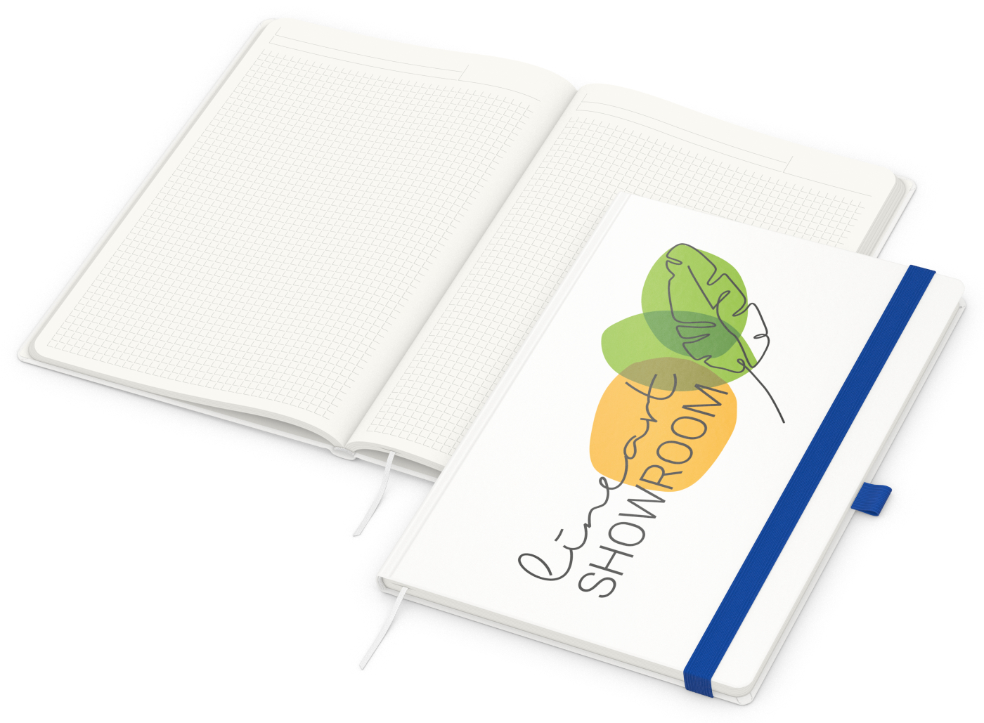 Notizbuch Match-Book, A4, Cover-Star Recycling-Matt, mittelblau