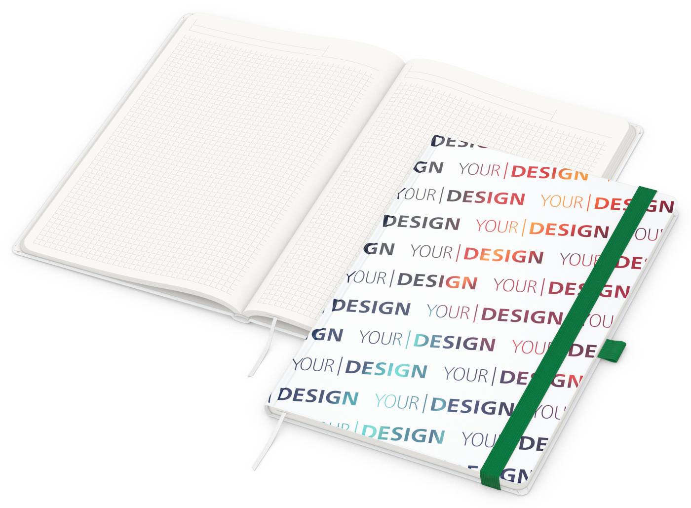 Notizbuch Match-Book, A4, Cover-Star Recycling-Matt, grün