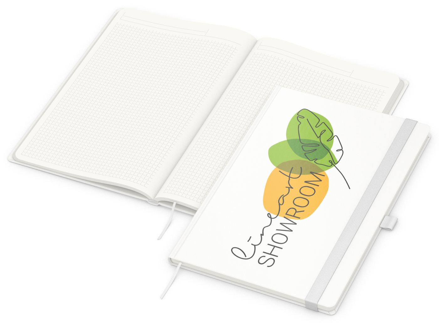 Notizbuch Match-Book, A4, Cover-Star Recycling-Matt, weiß