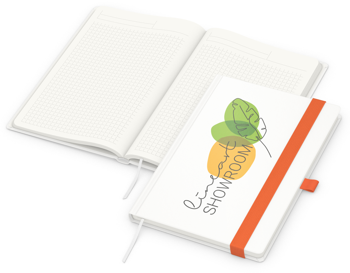 Notizbuch Match-Book, A5, Cover-Star Recycling-Matt, orange