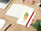 Notizbuch Match-Book, A5, Cover-Star Recycling-Matt, rot