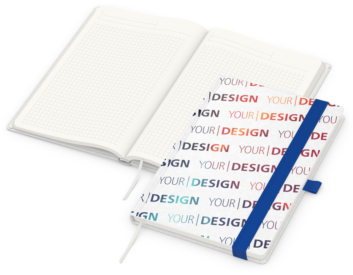 Notizbuch Match-Book, A5, Natura Recycling, mittelblau