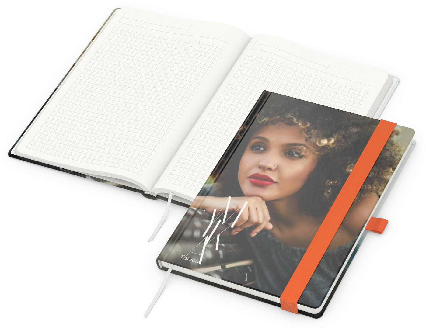 Notizbuch Match-Book, A5, Natura Recycling, orange