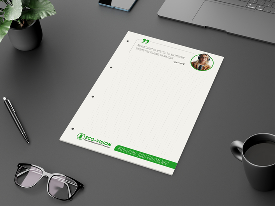Schreibblock Recycling, A4, 50 Blatt mit 4fach-Abheftlochung
