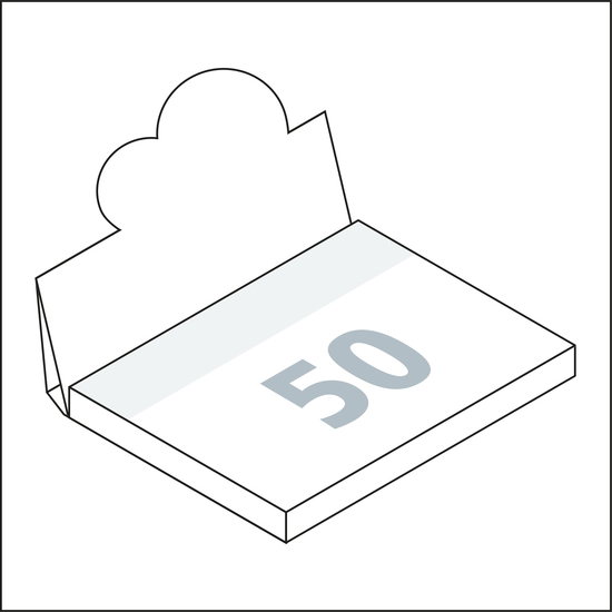 Haftnotiz Cover Pop-Up, Kreis mittig