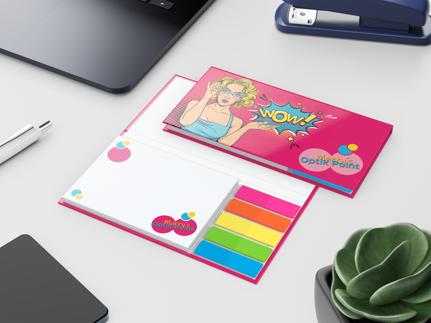 Haftnotiz-Set Kopenhagen Bookcover Individuell, Umschlag 4/0-farbig