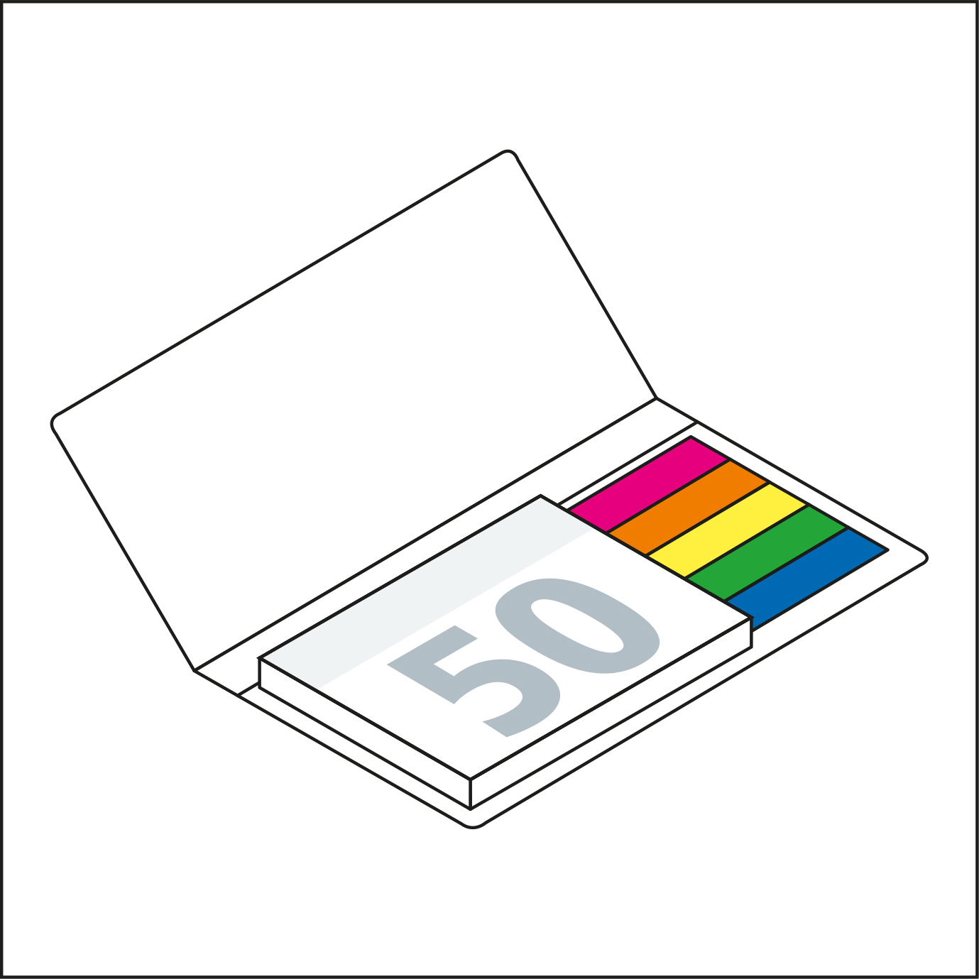 Haftnotiz-Set Kopenhagen Softcover Individuell, Umschlag 4/4-farbig