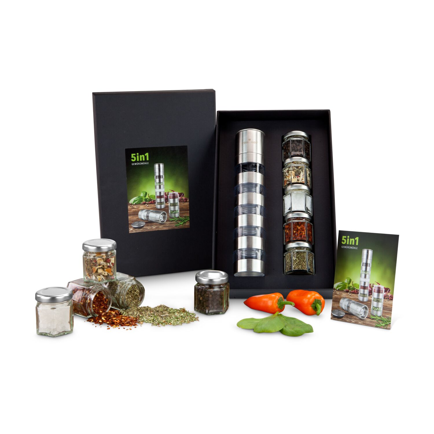 Geschenkset / Präsenteset: 5 in 1 - Gewürzmühlenvariation 2K1040