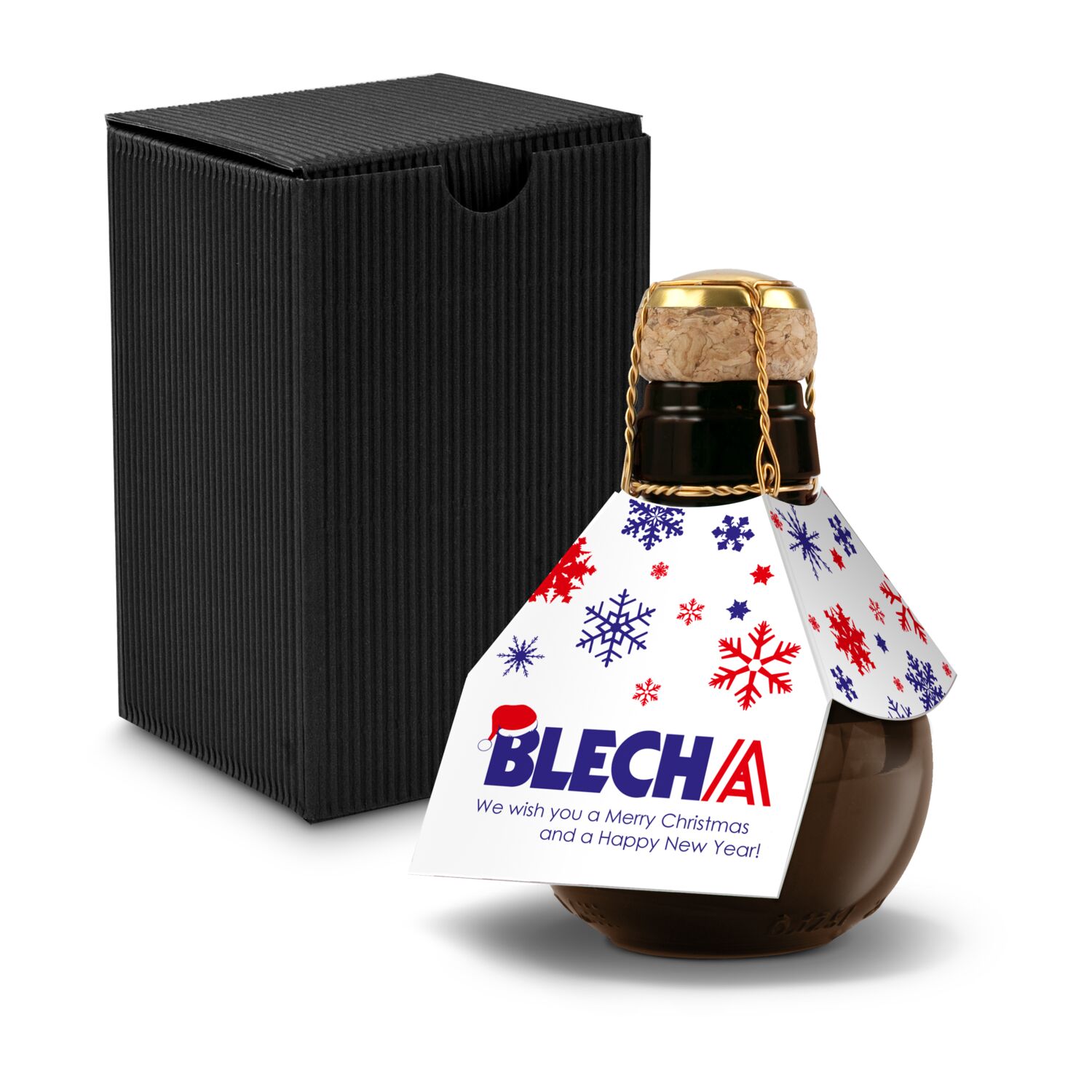 0,125 l hochwertiger Sekt brut in origineller Flasche mit individuellem Design, Alkohol 12% Vol., Inklusive Geschenkkarton