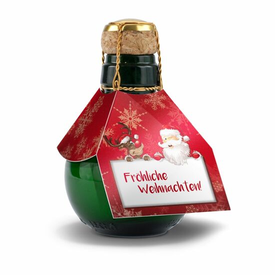 Geschenkset / Präsenteset: Kleinste Sektflasche: Fröhliche Weihnachten 2K1371