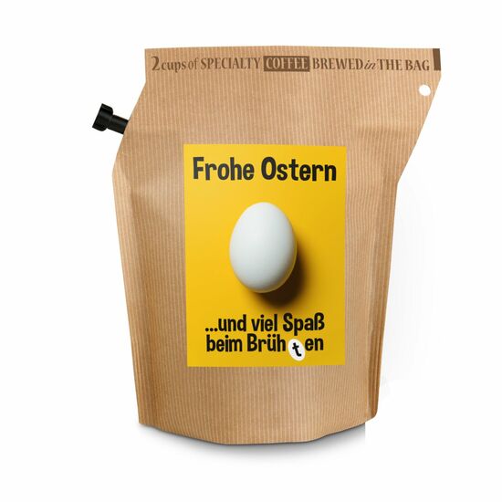Geschenkartikel / Präsentartikel: Oster-Kaffee - Brüh(t)en 2K1624a