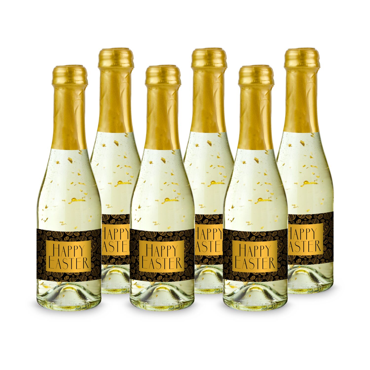 Präsentartikel: Hasengold - 6 x Goldflockentraum 0,2 l, Flasche klar 2K1676