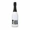 Sekt Cuvée - Flasche weiß-lackiert - Kapsel schwarz, 0,75 l 2K1911d