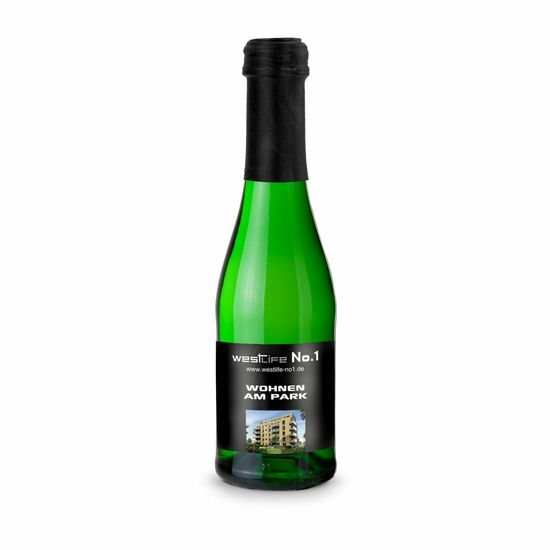Sekt Cuvée Piccolo - Flasche grün - Kapsel schwarz, 0,2 l 2K1915d