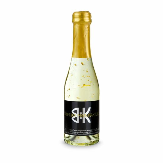 Piccolo Golden Flakes - Flasche klar - Kapsel gold, 0,2 l 2K1918a