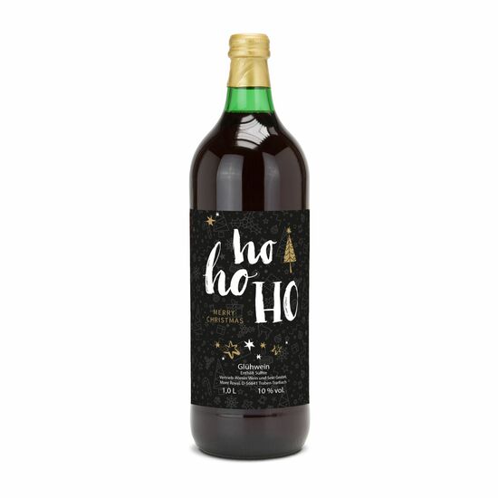 Original Nürnberger Glühwein in grüner 1 l Krugflasche, individuelles Etikett, Alkohol 10 % Vol.