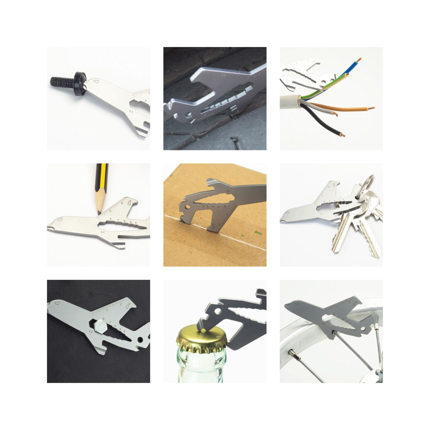 ROMINOX® Key Tool Airplane (18 Funktionen) Danke 2K2103g